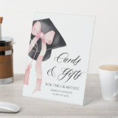 ピンクボウグラードパーティー大学院カードとギフト 台座サイン (インサイチュ)