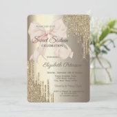 ピンクボウグリッタードリップスシャンパンスイーツ16 招待状 (スタンド正面)