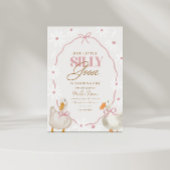 ピンクボウグースコケ間抜けット誕生日 招待状