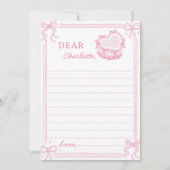 ピンクボウケーキタイムカプセルノートメッセージカード サンキューカード (正面)