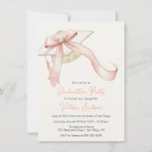 ピンクボウコケガーリーット卒業キャップ 招待状 (正面)