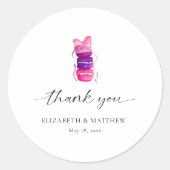 ピンクボウコケッエレガントトマカ結婚ロン ラウンドシール (正面)