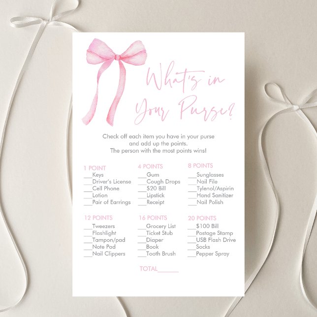 ピンクボウコケットあなたの財布のゲームの中にあるものを (クリエイターアップロード済み)