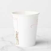 ピンクボウコケットウサギのピーター1歳の誕生日 紙コップ (左)