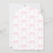 ピンクボウコケットガールズ11thバースデーパーティーアーチ 招待状 (裏面)