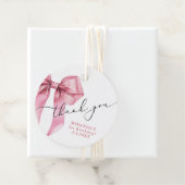 ピンクボウコケットガール誕生日ありがとう フェイバータグ (インサイチュ)