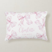ピンクボウコケットガール アクセントクッション (正面)