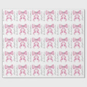 ピンクボウコケットグラムブライダルシャワー ラッピングペーパー (フラット)