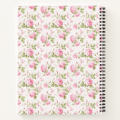 ピンクボウコケットコテージバラモノグラム ノートブック (裏面)