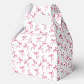 ピンクボウコケットパーソナライズされたブライダルシャワー フェイバーボックス (裏面)