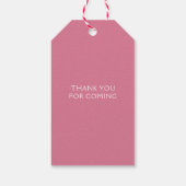 ピンクボウコケットファースト誕生日 ギフトタグ (裏面)