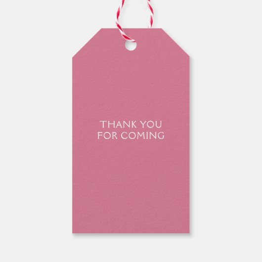 ピンクボウコケットファースト誕生日 ギフトタグ (裏面)