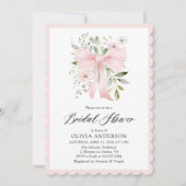 ピンクボウコケットフローラホタテブライダルシャワー 招待状 (正面)