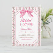 ピンクボウコケットブライダルシャワー 招待状 (スタンド正面)