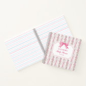ピンクボウコケットベビーシャワーゲストブック ノートブック (内部)