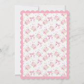 ピンクボウコケットベビーシャワー 招待状 (裏面)