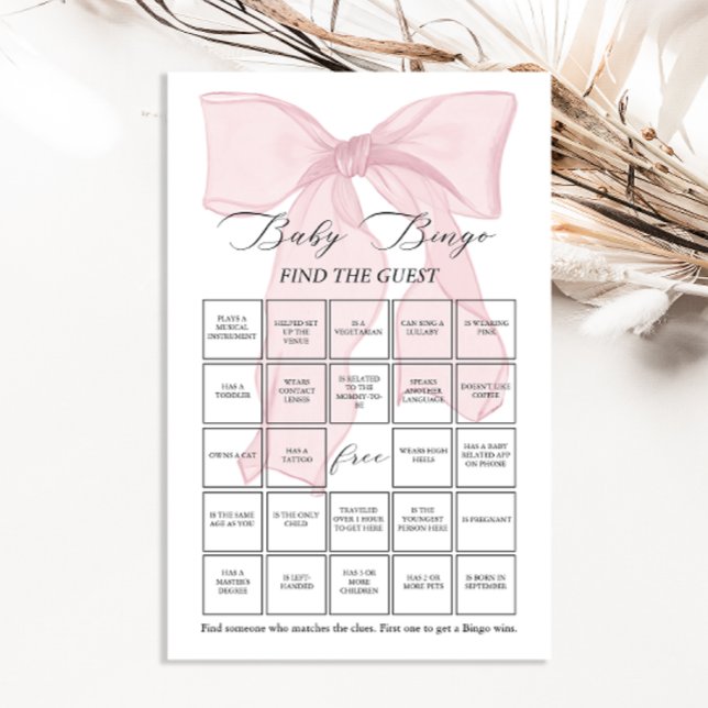 ピンクボウコケットベビービンゴゲームを見つける (クリエイターアップロード済み)