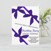 ピンクボウコケットボウ誕生日招待状13th Bi 招待状 (スタンド正面)