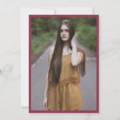 ピンクボウコケット写真卒業パーティー 招待状 (裏面)