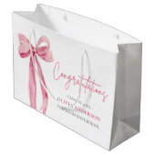 ピンクボウコケット卒業祝い ラージペーパーバッグ (裏面アングル)