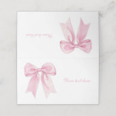 ピンクボウコケット女の子の誕生日パーティーフードテント プレイスカード (外部開封)