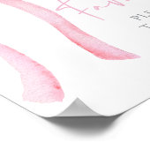 ピンクボウコケット誕生日ウィズサイン ポスター (角)