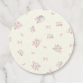 ピンクボウコケット誕生日メッセージカード フェイバータグ (裏面)