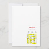 ピンクボウコケット赤ちゃんシャワー – 編集可能な名前， 5x7 招待状 (裏面)