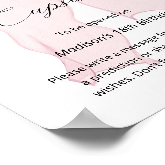 ピンクボウコケット1stバースデータイムカプセル ポスター (角)