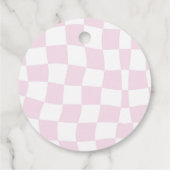 ピンクボウコケット1st誕生日パーティー フェイバータグ (裏面)