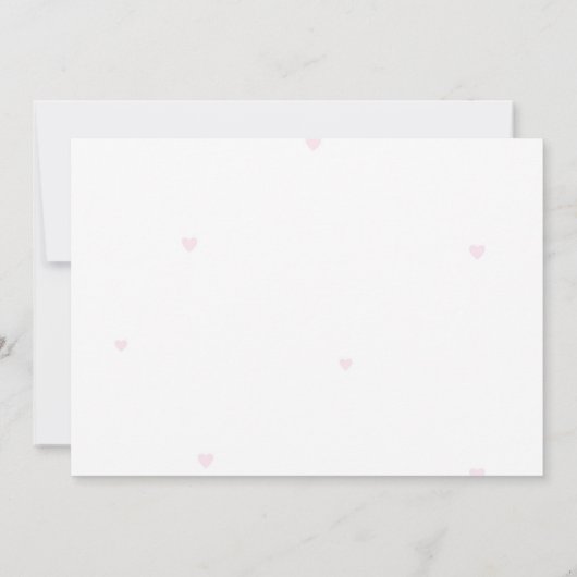 ピンクボウコケット2nd誕生日パーティー写真 招待状 (裏面)