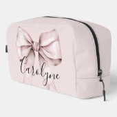 ピンクボウコケパーソナライズされたット名bridesmaid ドップキット (右コーナー)