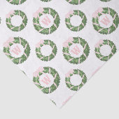 ピンクボウサッシュクリスマスモノグラムリース 薄葉紙 (詳細)