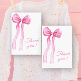 ピンクボウサンキューカード サンキューカード