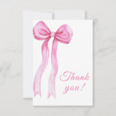 ピンクボウサンキューカード サンキューカード (正面)