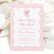 ピンクボウシェズタイイングザノットブライダルシャワー