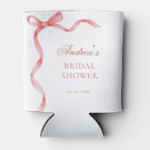 ピンクボウシックコケットフランスのブライダルシャワーの好意 缶クーラー (正面)