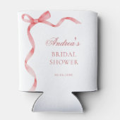 ピンクボウシックコケットフランスのブライダルシャワーの好意 缶クーラー (裏面)