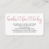 ピンクボウシック男の子の赤ちゃんシャワー本ベビーカード エンクロージャーカード (正面)