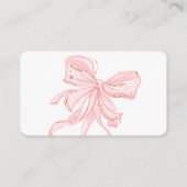 ピンクボウシック男の子の赤ちゃんシャワー本ベビーカード エンクロージャーカード (裏面)