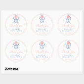 ピンクボウジンジャージャーブライダルシャワーサンキュービター ラウンドシール (シート)