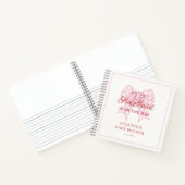 ピンクボウスイートベビーシャワーゲストブック ノートブック (内部)