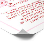 ピンクボウスイートベビーシャワー深夜おむつ ポスター (角)