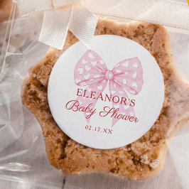 ピンクボウスウィートベビーシャワー特典 ラウンドシール