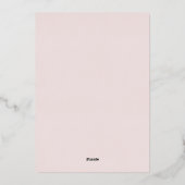 ピンクボウスウィート16ガールフォイル招待状 箔招待状 (裏面)