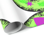 ピンクボウスターズアンドグリーンクリスマスホリデーリース ラッピングペーパー (ロールコーナー)