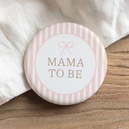 ピンクボウストライプズParis Baby Shower Mamaへ 缶バッジ