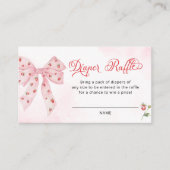 ピンクボウストロベリースイートオムツラッフル エンクロージャーカード (正面)