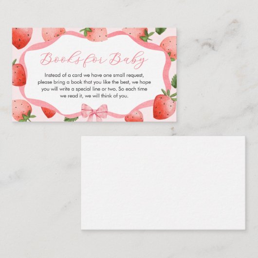 ピンクボウストロベリースイートブズベビー エンクロージャーカード (正面/裏面)
