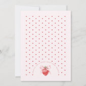ピンクボウストロベリーベビーシャワー招待状 招待状 (裏面)
